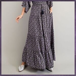 MOVING SALE!! EASEL Lovely Days Tiered Floral Maxi Skirt S
